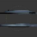 Blue Circular Double Layered Device With Smooth Surface And Reflective Base