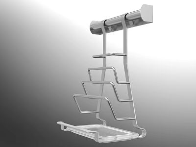 Modern Metal Storage Rack With Multi Tier Design For Home Organization 3d model