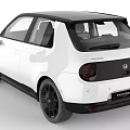Compact White Two Door Car With Sleek Body Lines Modern Design And Black Wheels
