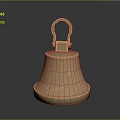Copper Bell with Ring Hook and Round Base in Metallic Finish