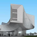 Stunning Modern Cultural Center Building With Glass Facade And Waterfront Reflection Design