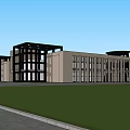 Modern Office Building With Glass Facade And Sleek Design Under Blue Sky