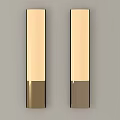 Modern Wall Lamps With Long Strip Design Light And Dark Metallic Finish