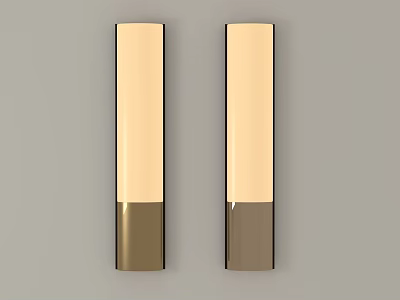 Modern Wall Lamps With Long Strip Design Light And Dark Metallic Finish 3d model