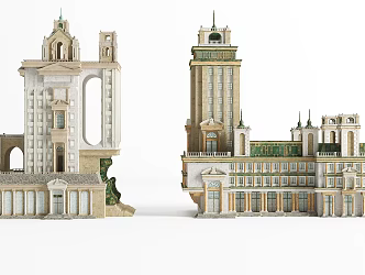 European Castle House 3d model