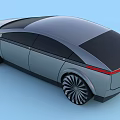 Modern Sleek Concept Car With Silver Body Smooth Lines And Futuristic Wheels