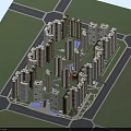 Modern High Rise Residential Complex With Central Greenery And Landscaped Layout