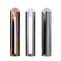 Modern Cylindrical Floor Lamps in Various Colors with Dome Shades and Metallic Finish