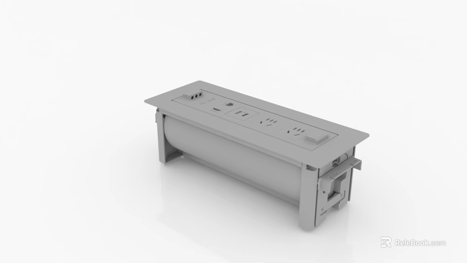 Office Desktop Power Strip With Multiple Outlets For Efficient Office Connectivity 3d model