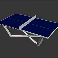 Sturdy Blue Ping Pong Table With White Frame And Modern Design For Indoor Sports