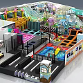Fun Colorful Indoor Playground With Slides Trampolines Ball Pools Climbing Structures And Piano Steps