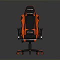 Black and Red Gaming Chair With Adjustable Armrests Wheels And Branded Backrest