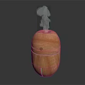 Wooden Oval Aromatherapy Diffuser With Mist Emitting And Green Indicator Light