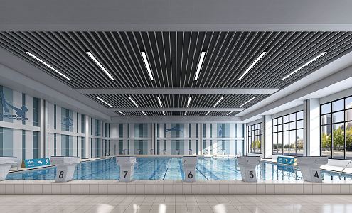 Modern Swimming Pool 3d model