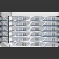 Modern Architectural Model With Green Roof Solar Panels Multiple Floors And Curved Structure