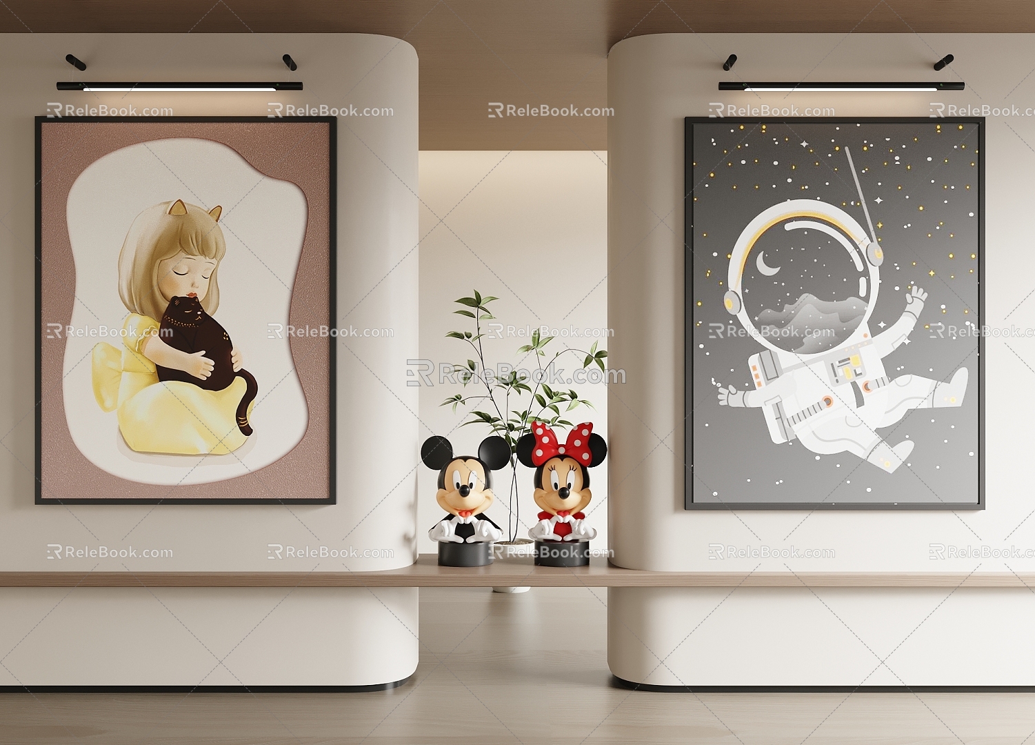 Children's Room Hanging Painting Decorative Painting Universal Art Painting 3d model