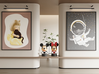 Children's Room Hanging Painting Decorative Painting Universal Art Painting 3d model