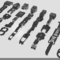 Industrial Equipment Mechanical Parts Including Metal Chains Connectors And Machinery Components