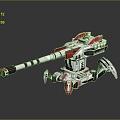 Turret Turntable Railgun Sci-fi Tower Defense Game Tower Defense Sci-fi Turret Game Turret Game Battery 3d model