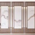 Screen Japanese-style Screen Partition Screen Partition Rice Paper Screen Partition 3d model