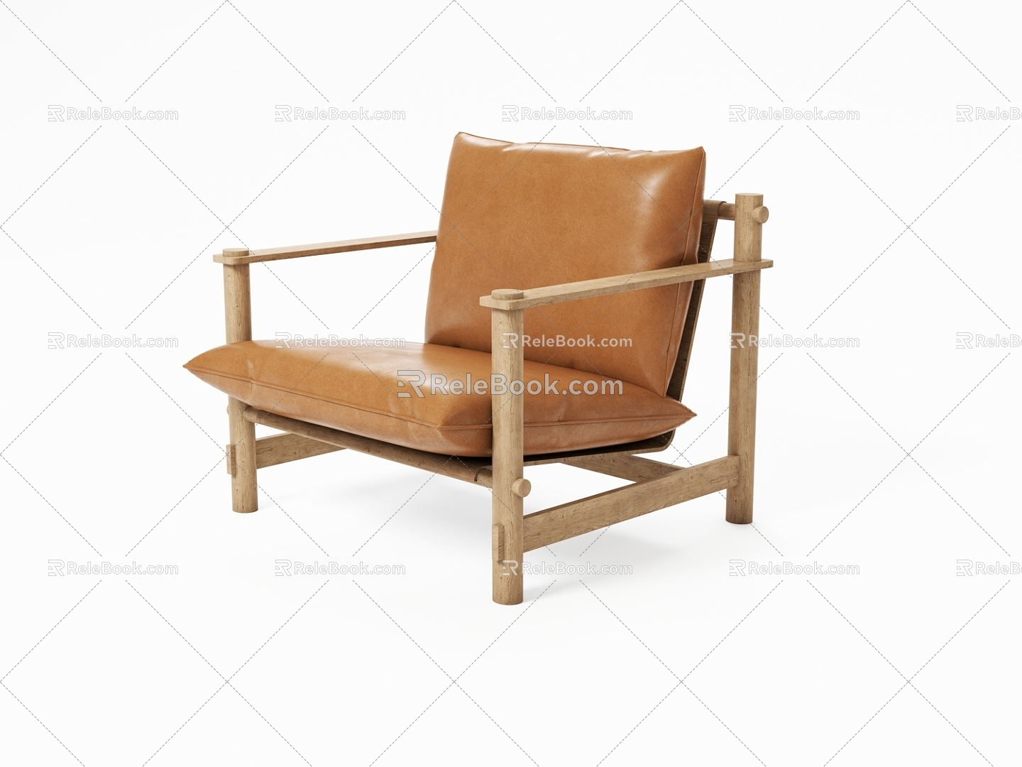 Single Sofa Leisure Chair Single Chair Leather Chair 3d model