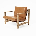 Single Sofa Leisure Chair Single Chair Leather Chair 3d model