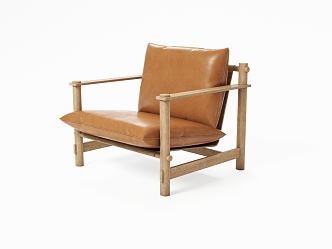 Single Sofa Leisure Chair Single Chair Leather Chair 3d model