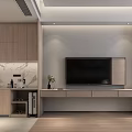 Hotel Guest Room Interior Design with Comfortable Bed Wall Art and Wooden Wardrobe