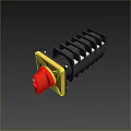 Red Knob Black Body Yellow Base Industrial Hardware Tool Component