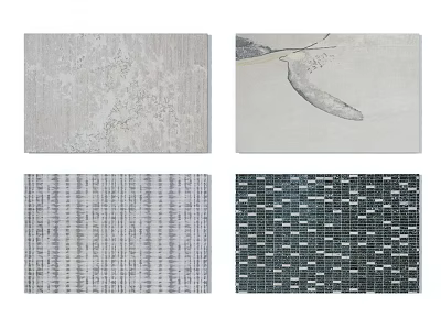 Modern square carpet high gray geometric pattern cloth 3d model Modern square carpet high gray geometric pattern cloth 3d model