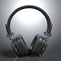 Professional Black Over Ear Headphones With Soft Leather Earpads Sleek Design And Glossy Finish