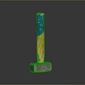 Reliable Hardware Tool Hammer Featuring Silver Metal Head Wooden Handle And Blue Coating