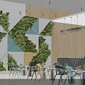 Modern Supermarket Department Store Interior With Product Displays Green Plants And Open Layout