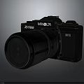 Minolta X700 Vintage Electronic Camera With Large Lens And Black Classic Body