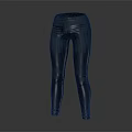 Sleek Black Leather Leggings With Slim Fit High Waist And Stretchy Design