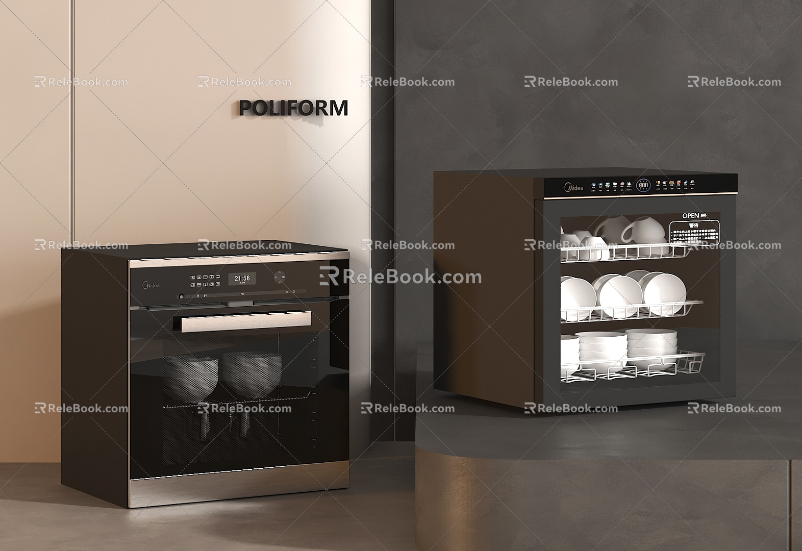 Disinfection cabinet Dishwasher 3d model