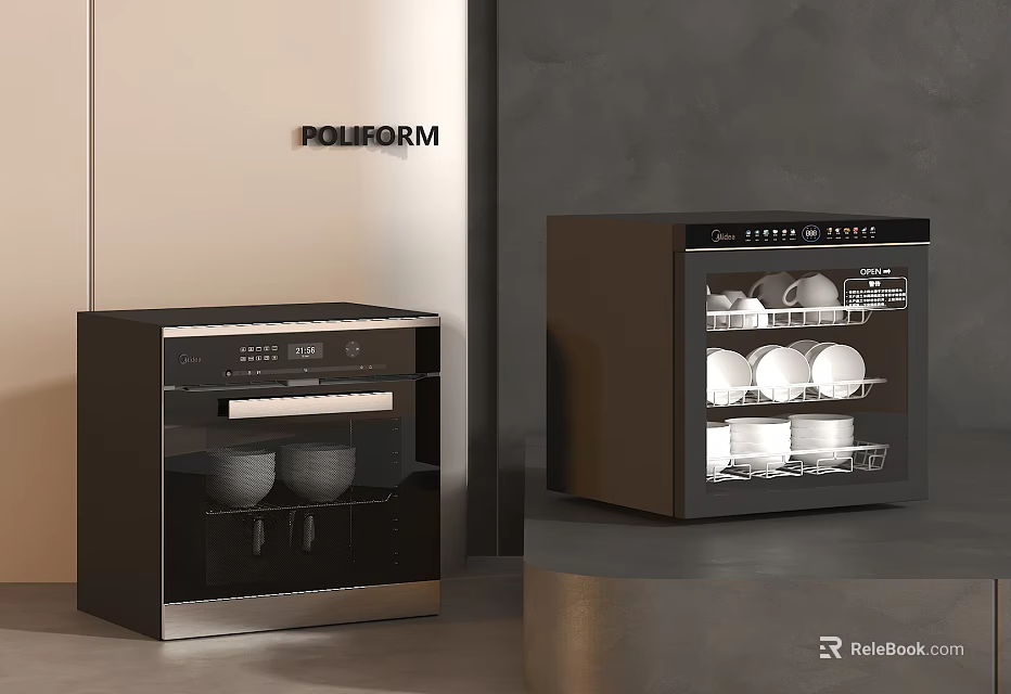 Modern Kitchen Dish Sterilization Appliances On 3d model 