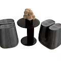 Modern Stool Low Stool Log Stool Shoe Stool Side Table Low Table Round Table Coffee Table Vase Flower Potted Plant 3d model