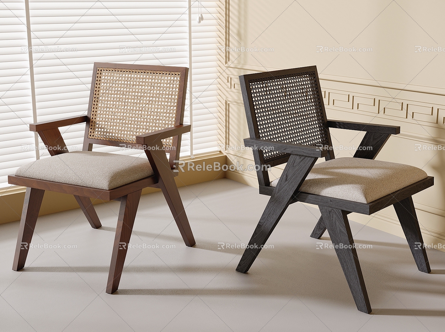 Dining Chair Single Chair Leisure Chair 3d model