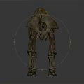 Prehistoric Mammoth Skeleton With Long Tusks And Complete Bone Structure