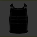 Game Movie Character Wearing Black Tactical Vest With Multiple Pockets And Straps