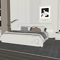 Modern Bedroom Interior Design With Large Bed Soft Rug Armchair And Framed Artwork