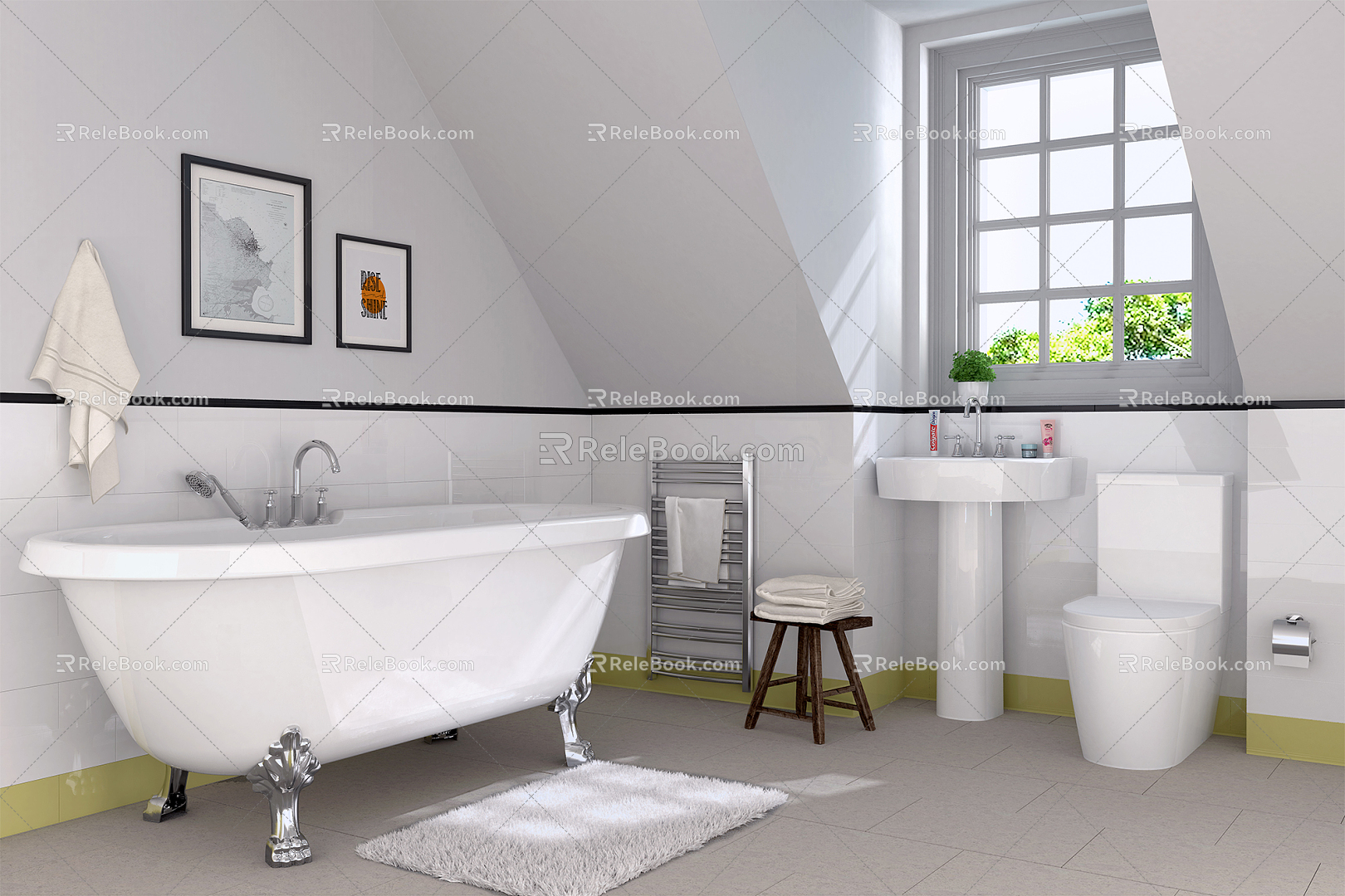 Bathroom Modern Bathtub 3d model