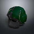Green Tactical Weapon Helmet With Protective Visor And Secure Straps