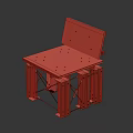 Modern Leisure Chair Featuring Metal Frame Striped Backrest And Sturdy Design