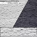 Black And White Stone Wall With Spliced Brick Texture And Natural Pattern Design 3d model