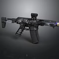 Modern Tactical Rifle with Camouflage Pattern Tactical Scope Suppressor and Grip