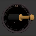 Traditional Copper Mortar with Wooden Pestle on Decorative Embroidered Mat