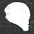 Game And Movie Character Black Metallic Helmet With Intricate Textures Sharp Teeth Design