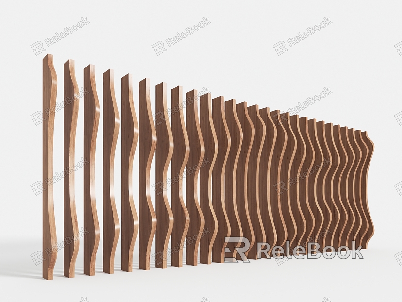 Modern background wall special-shaped fence gradient fence grille fence grille background wall landscape wall model